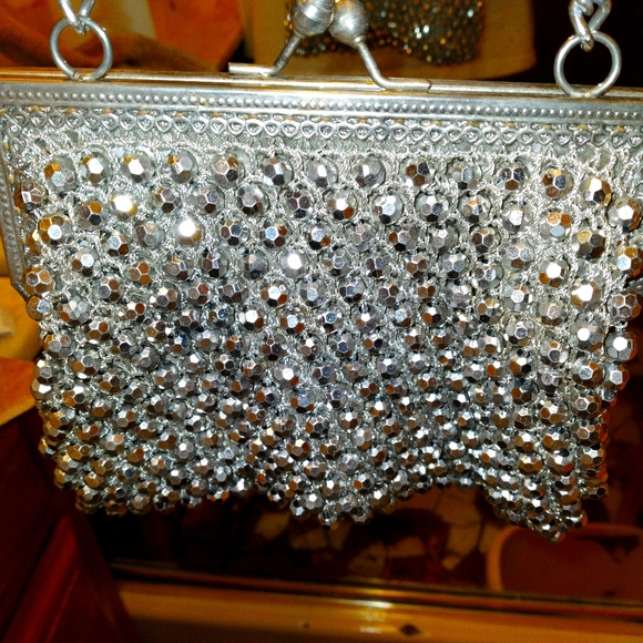 Vintage Silver Purse - Festive - Picture 2 of 6
